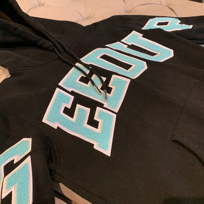 Geedup Team Logo Hoodie 'Black Baby Blue' (Second hand)