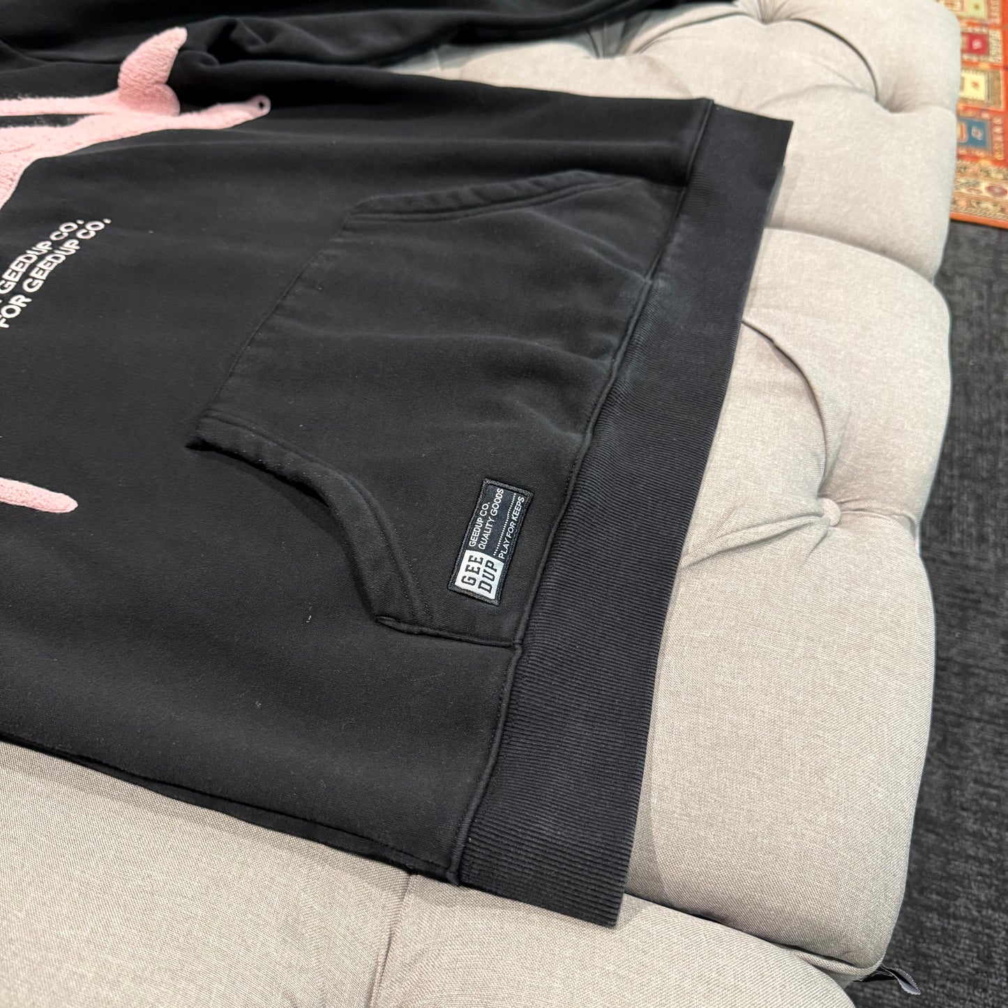 Geedup Handstyle Hoodie 'Black Pink' (Second hand)