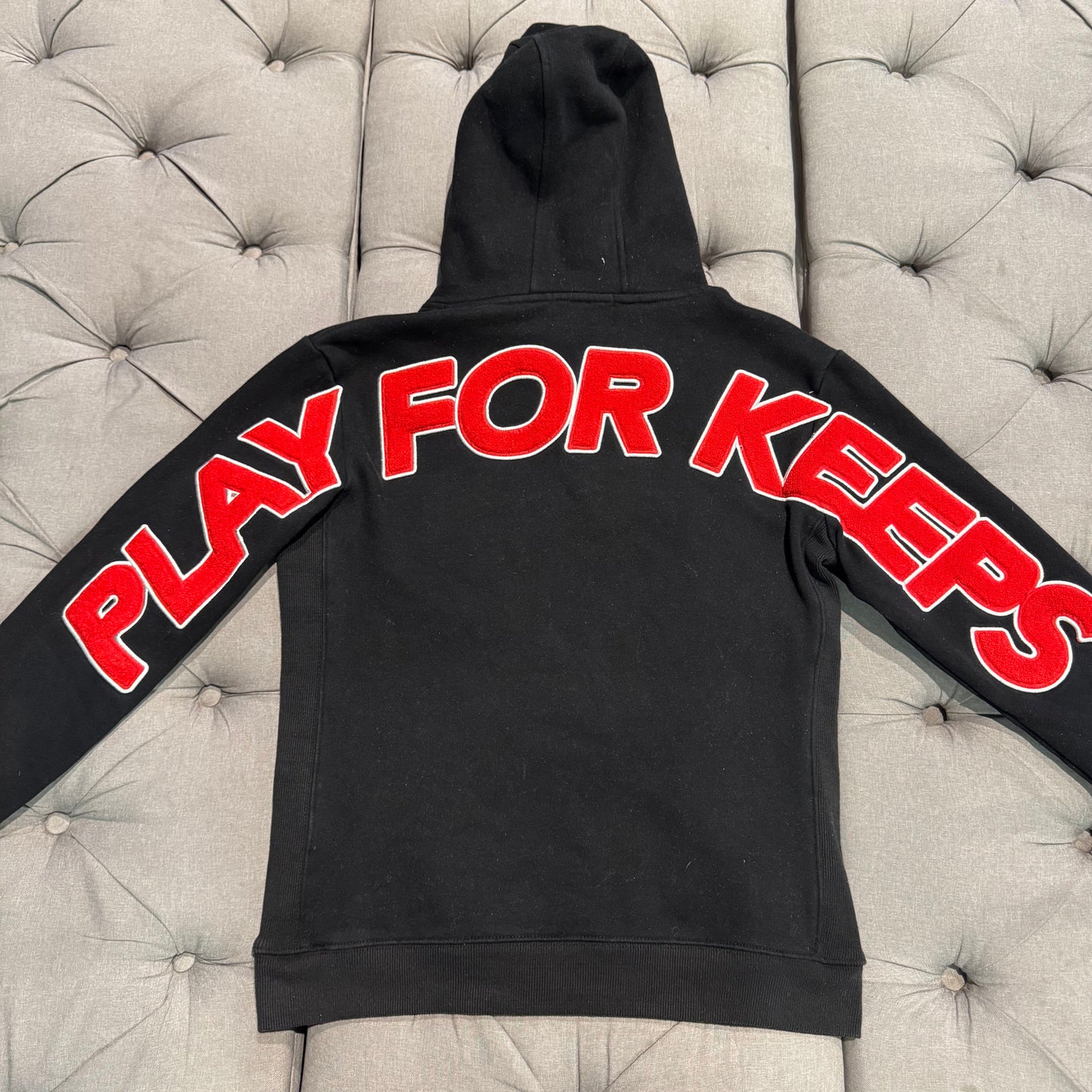 Geedup Play For Keeps Hoodie 'Black Red' (Second hand)