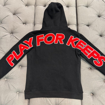 Geedup Play For Keeps Hoodie 'Black Red' (Second hand)