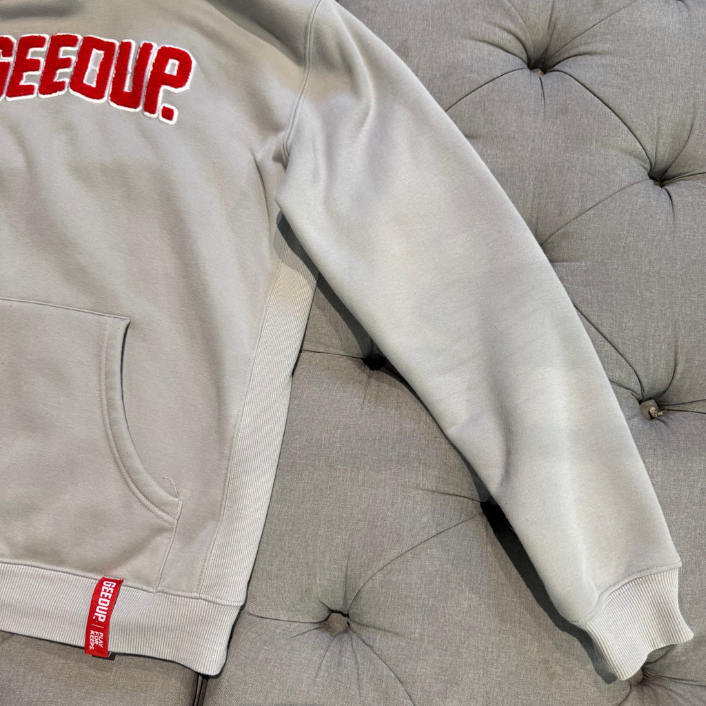 Geedup Play For Keeps Hoodie 'Grey Red' (Second hand)