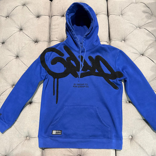 Geedup Handstyle Hoodie 'Blue Black' (Second hand)