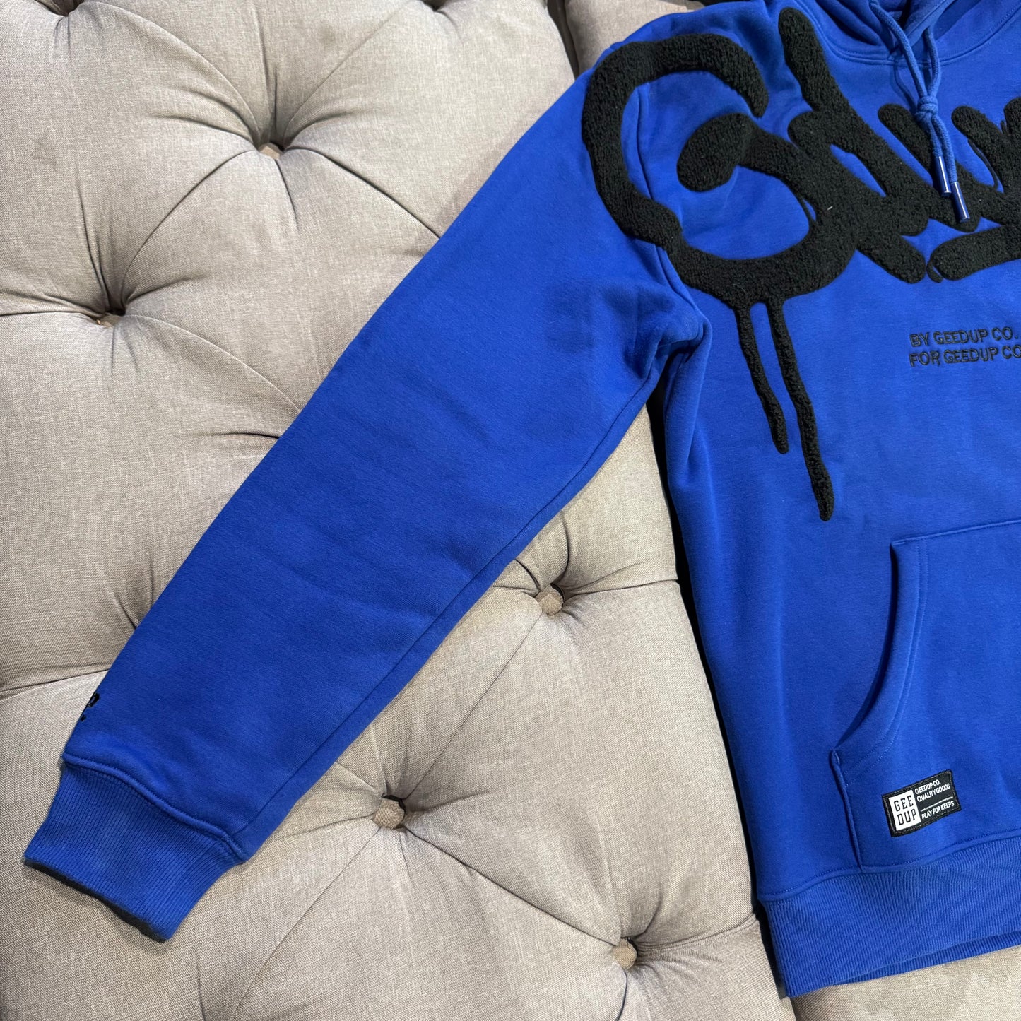 Geedup Handstyle Hoodie 'Black Blue' (Second hand)