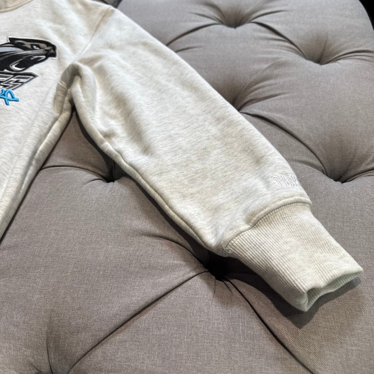 Geedup X Trapstar Sydney Shooters Hoodie 'White Marle/Blue' (Second hand)