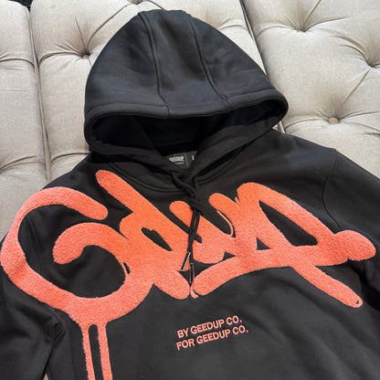 Geedup Handstyle Hoodie 'Black Peach' (Second hand)