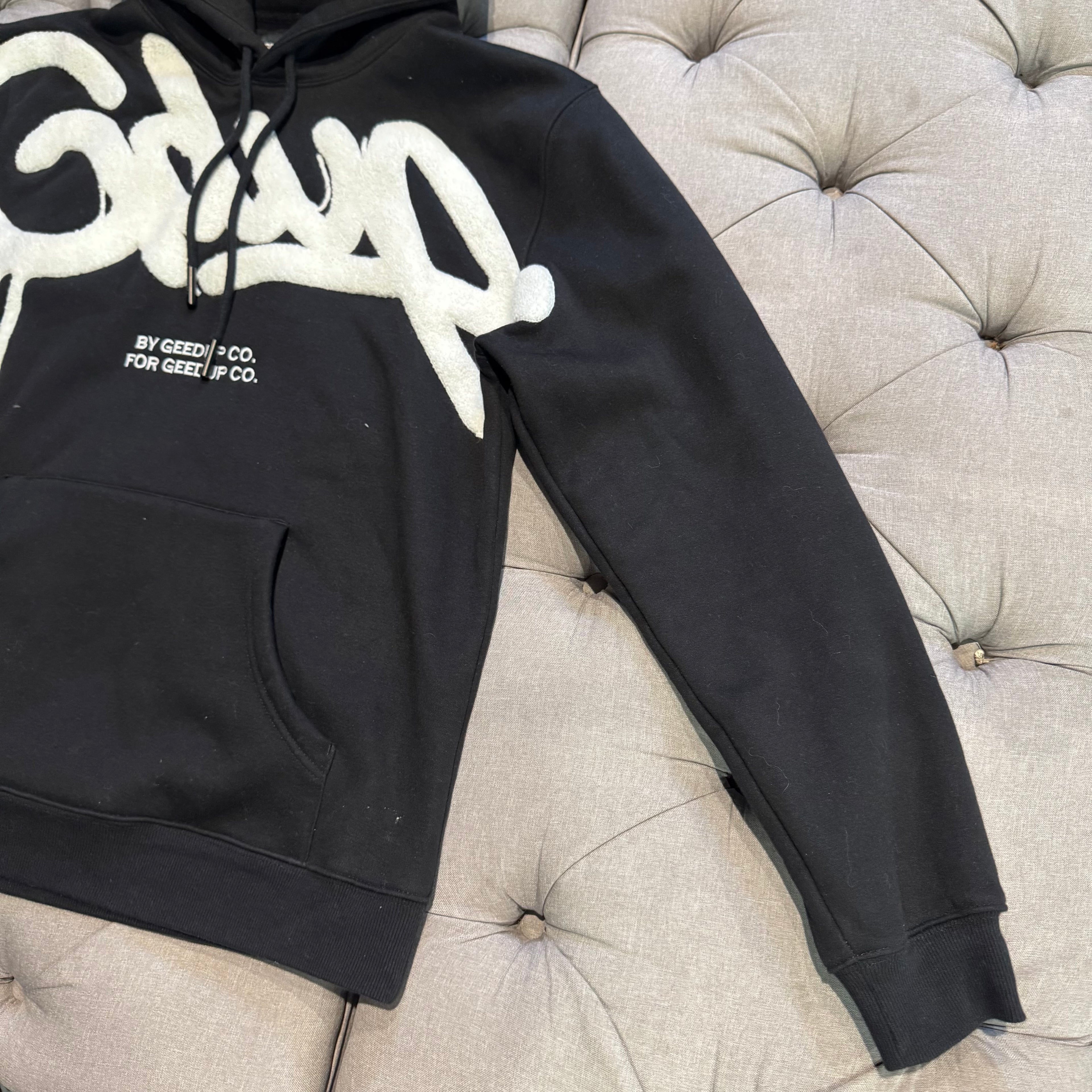 Geedup Handstyle Hoodie 'Black White' (Second hand)