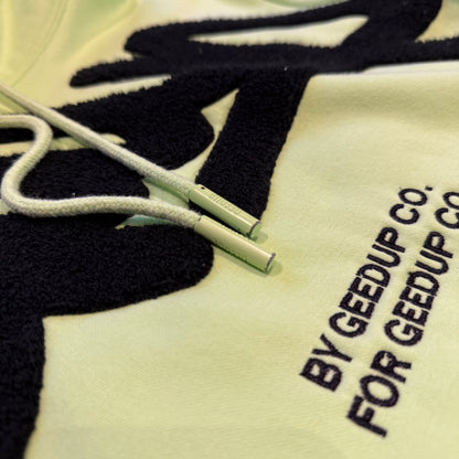 Geedup Handstyle Hoodie ‘Pastel Green Black’ (Second hand)