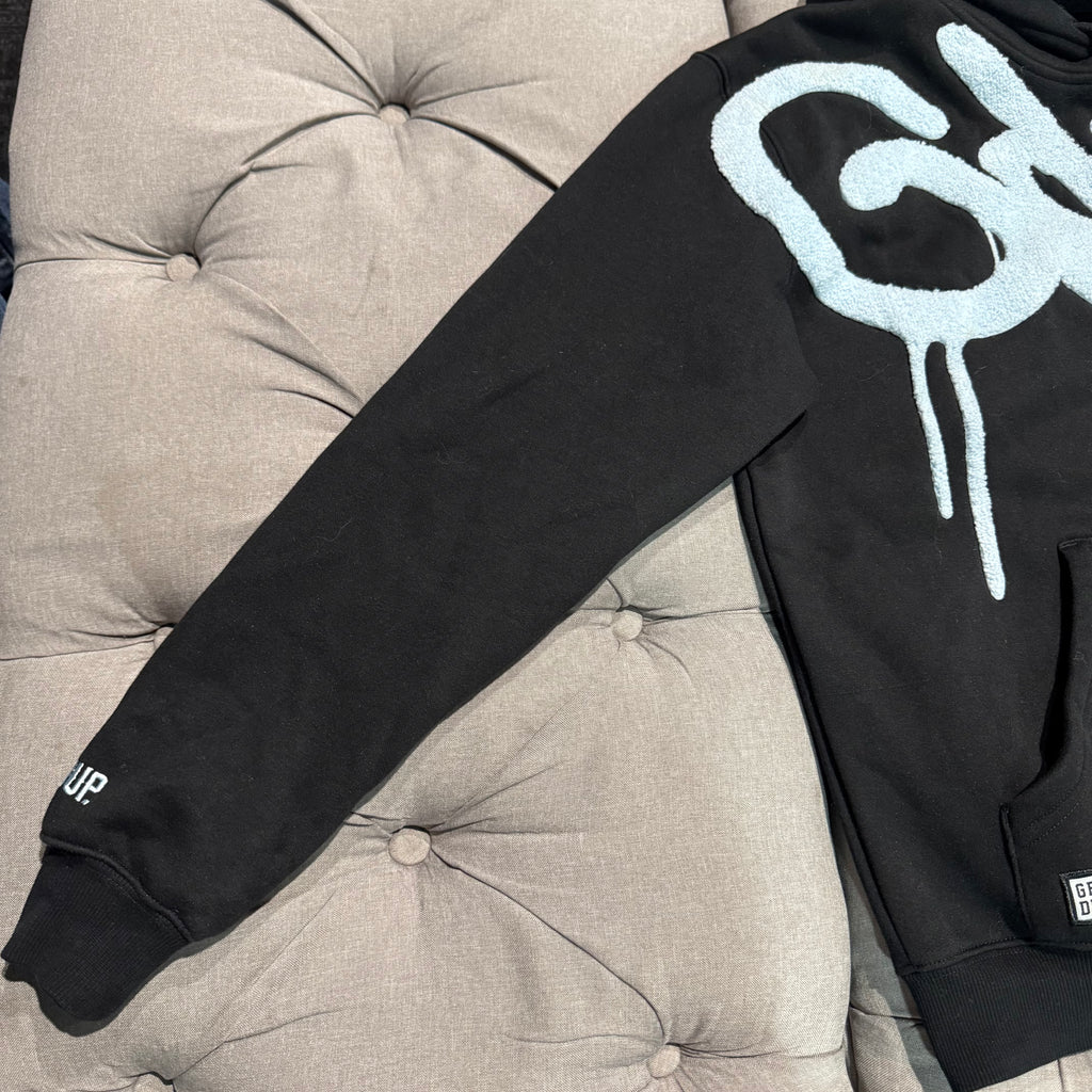 Geedup Handstyle Hoodie 'Black Baby Blue' (Second hand)