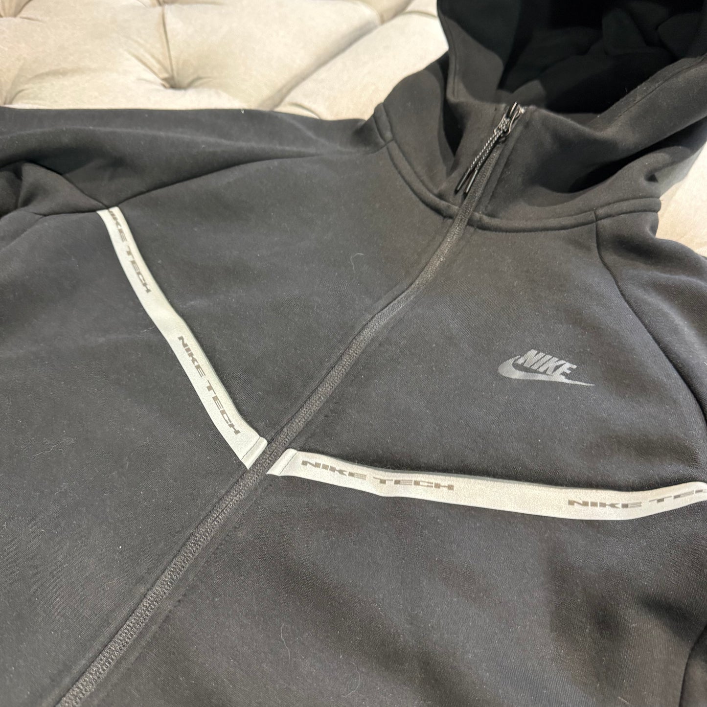 Nike Tech Fleece Jacket Reflective Set 'Black Grey' (Second hand)