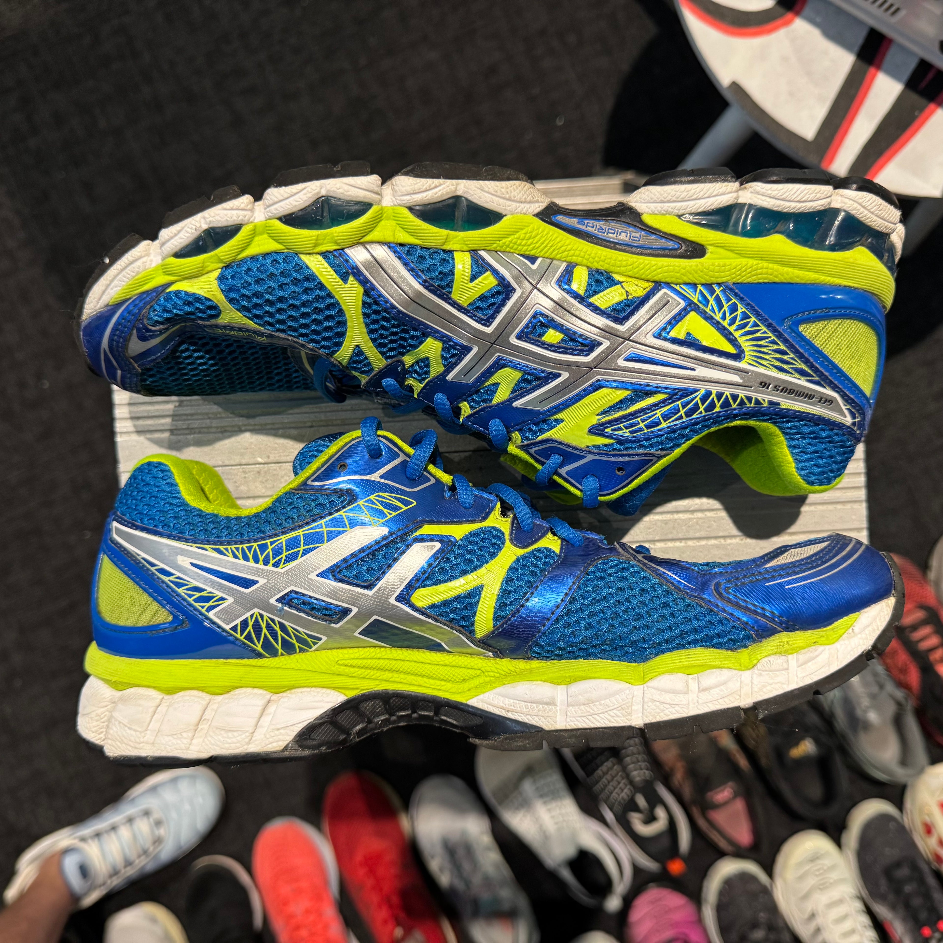 Asics Gel Nimbus 16 'Island Blue Lightning Lime' (Second hand)