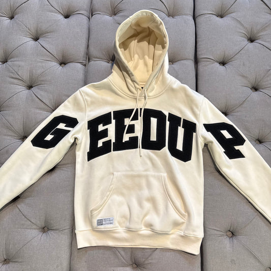 Geedup Team Logo Hoodie 'Butter Cream Black' (Second hand)