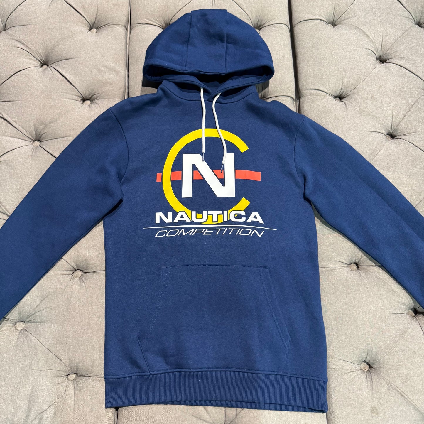 Nautica Competition Hoodie 'Navy Multi Colour Logo' (Second hand)