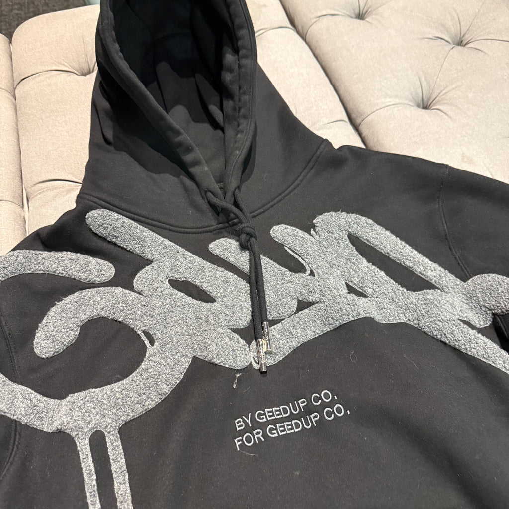 Geedup Handstyle Hoodie 'Black Grey' (Second hand)