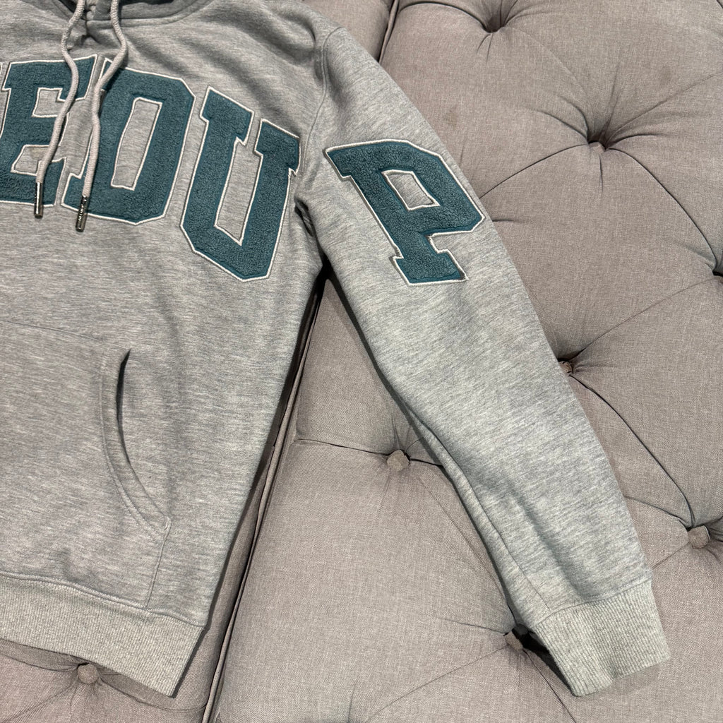 Geedup Team Logo Hoodie 'Grey Aqua' (Second hand)