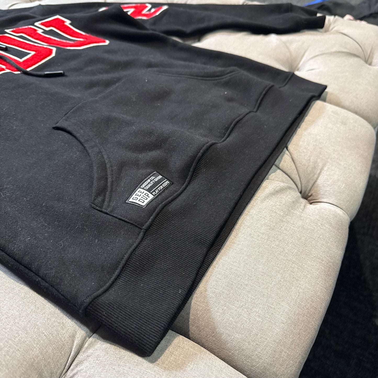 Geedup Team Logo Hoodie 'Black Red' (Second hand)