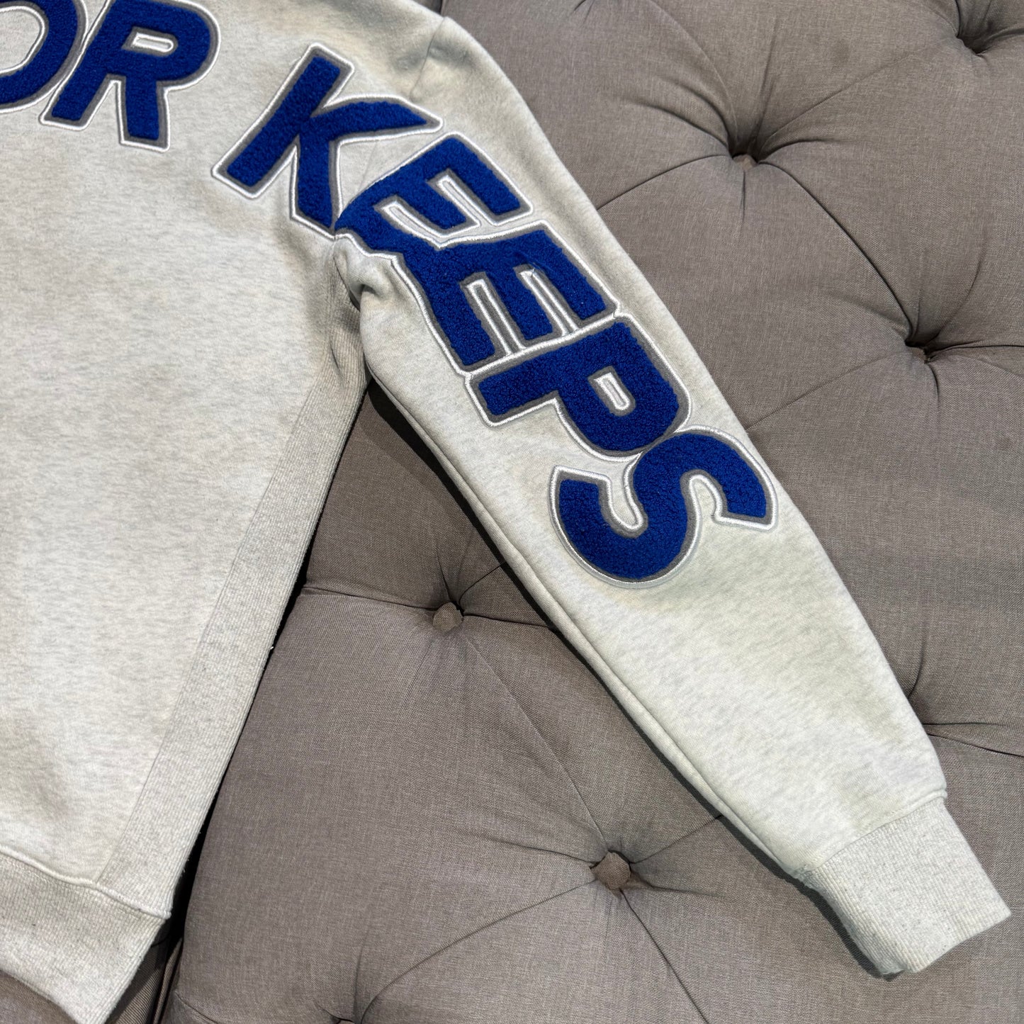 Geedup Play For Keeps Hoodie 'White Marle Blue' (Second hand)