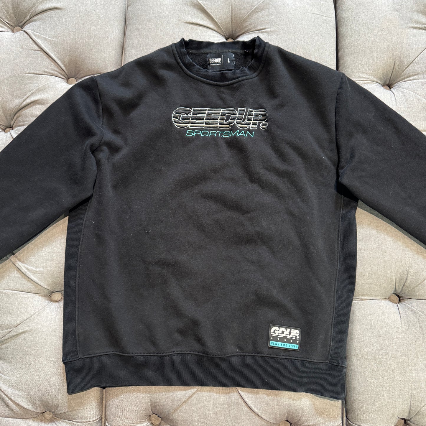 Geedup Sportsman Crewneck 'Black Teal' (Second hand)