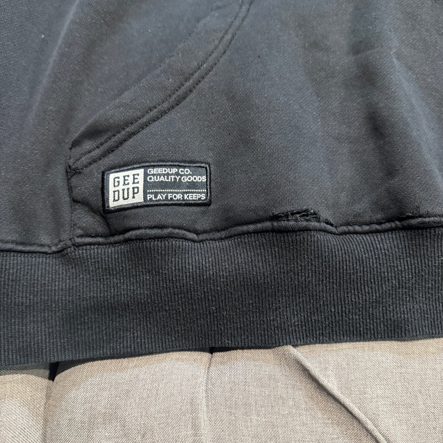 Geedup Team Logo Hoodie 'Black Grey' (Second hand)