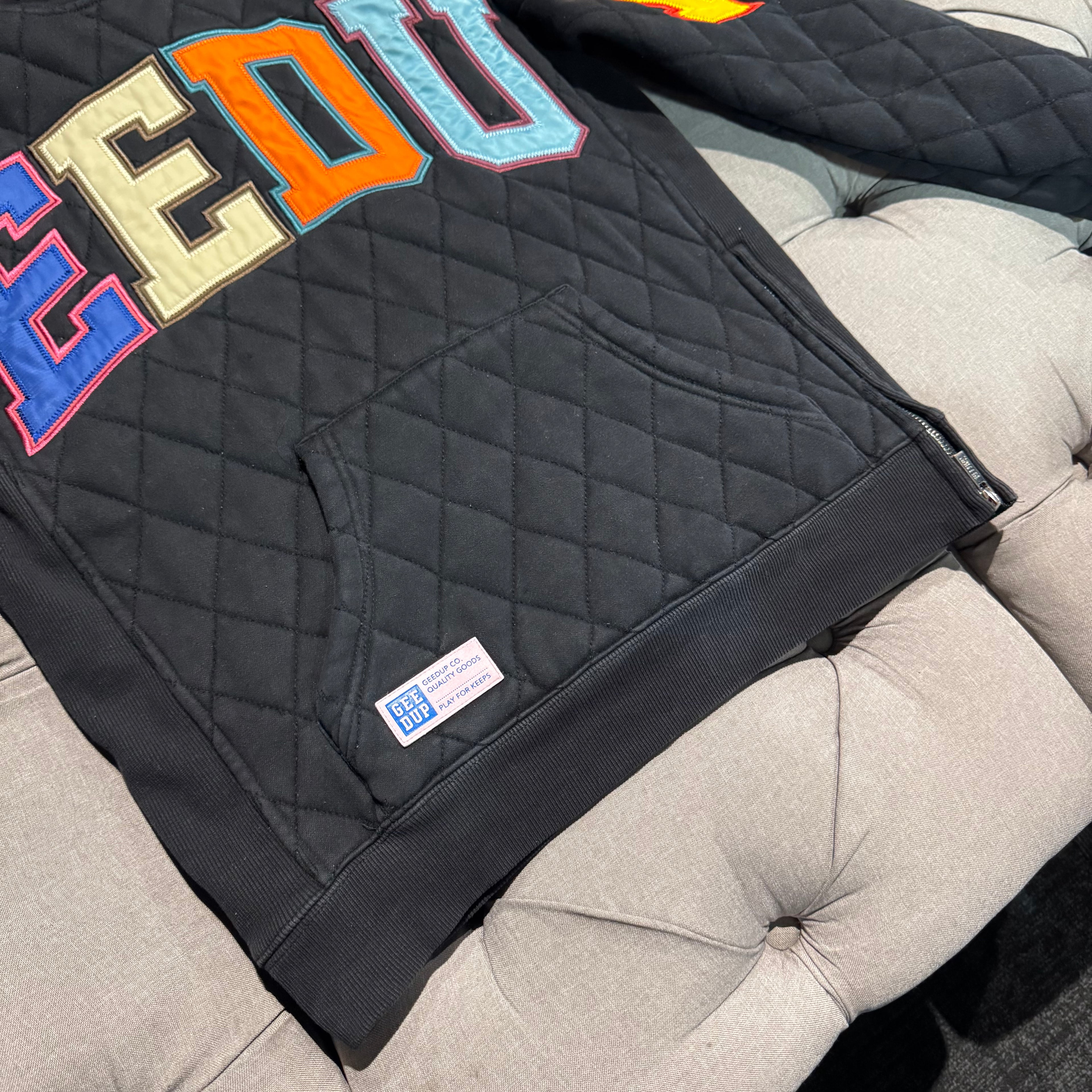 Geedup Team Logo Hoodie 'Holy Grail Multi Color 2.0 Quilt' (Second hand)