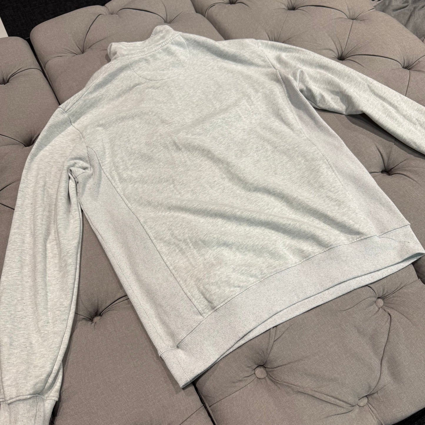 Geedup Since 2010 Sportsman Quarter Zip 'White Marle Blue' (Second hand)