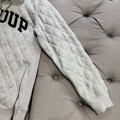 Geedup Stitched Quilt Hoodie 'Grey' (Second hand)
