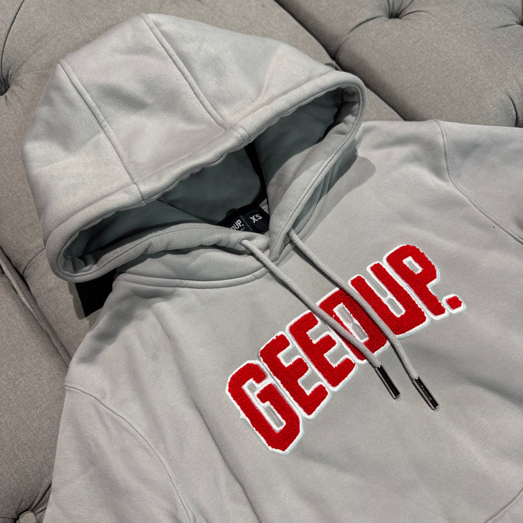 Geedup Play For Keeps Hoodie 'Grey Red' (Second hand)