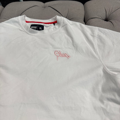 Geedup Mini Handstyle Logo T-shirt 'White Pink' (Second hand)