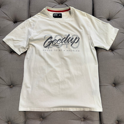 Geedup 2010 Proud To Be A Problem T-Shirt 'White' (Second hand)