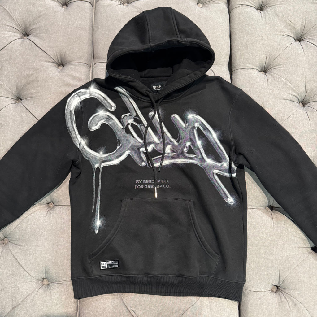 Geedup Handstyle Hoodie 'Black Chrome' (Second hand)