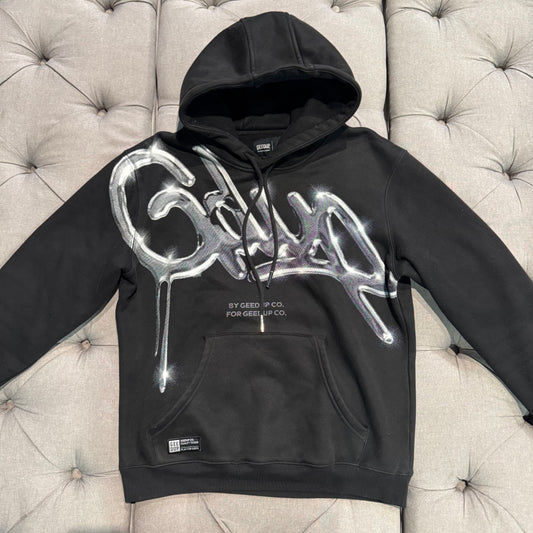 Geedup Handstyle Hoodie 'Black Chrome' (Second hand)