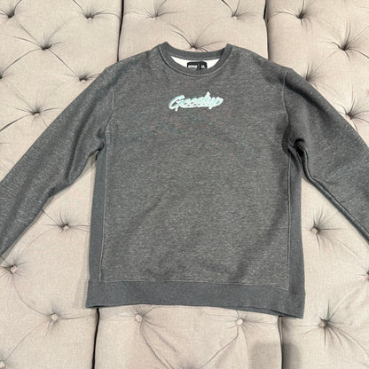 Geedup OS Script Crewneck 'Grey Teal' (Second hand)