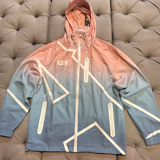 Geedup X ArrDee Sublimated Zipup Jacket 'Baby Blue Peach' (Brand New)