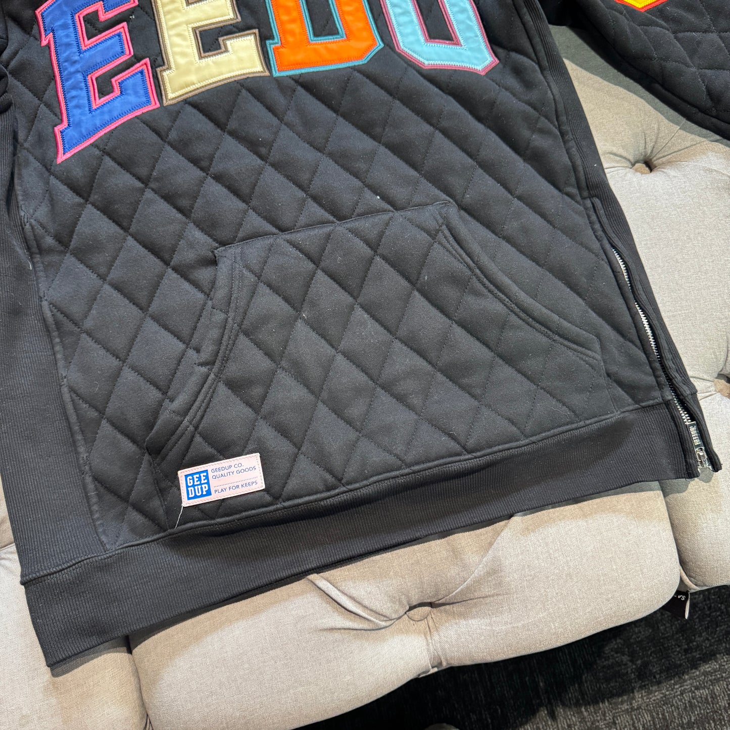 Geedup Team Logo Hoodie 'Holy Grail Multi Color 2.0 Quilt' (Second hand)