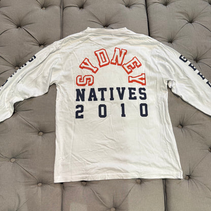 Geedup Sydney Natives Long Sleeve T-Shirt 'White Red Navy' (10+ YEAR OLD RELEASE) (Second hand)
