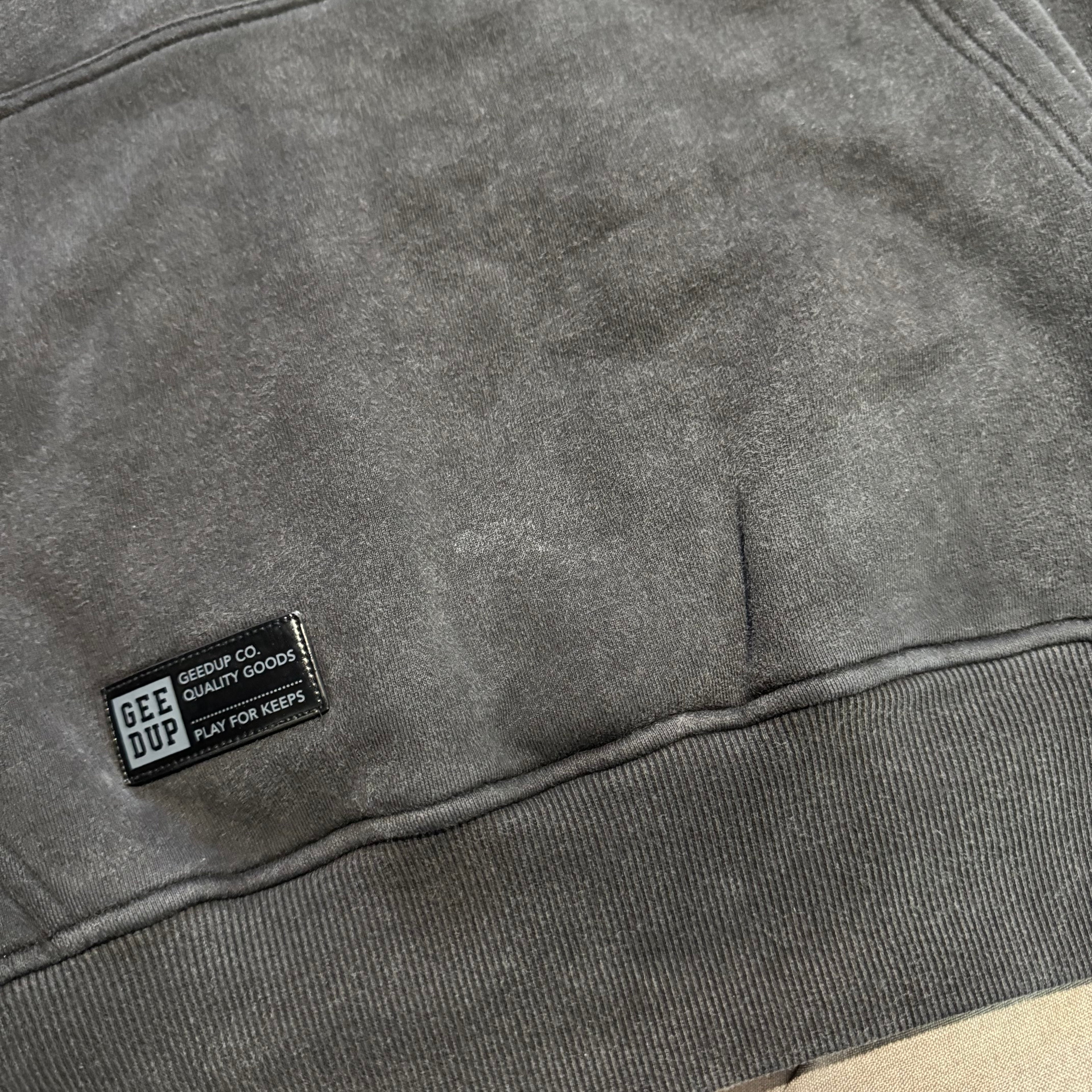 Geedup OS Script Hoodie 'Washed Black' (Second hand)