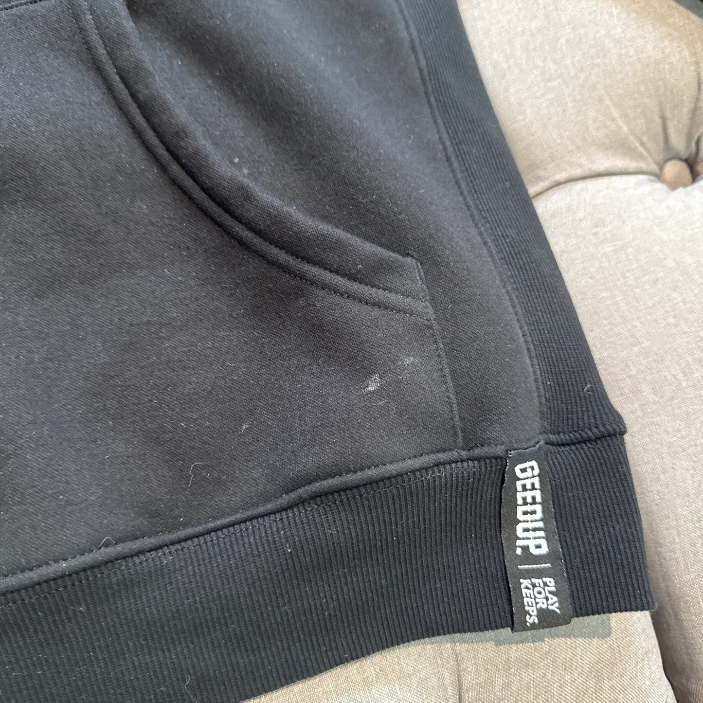 Geedup Play For Keeps Hoodie 'Black/Lavender Purple' (Second hand)