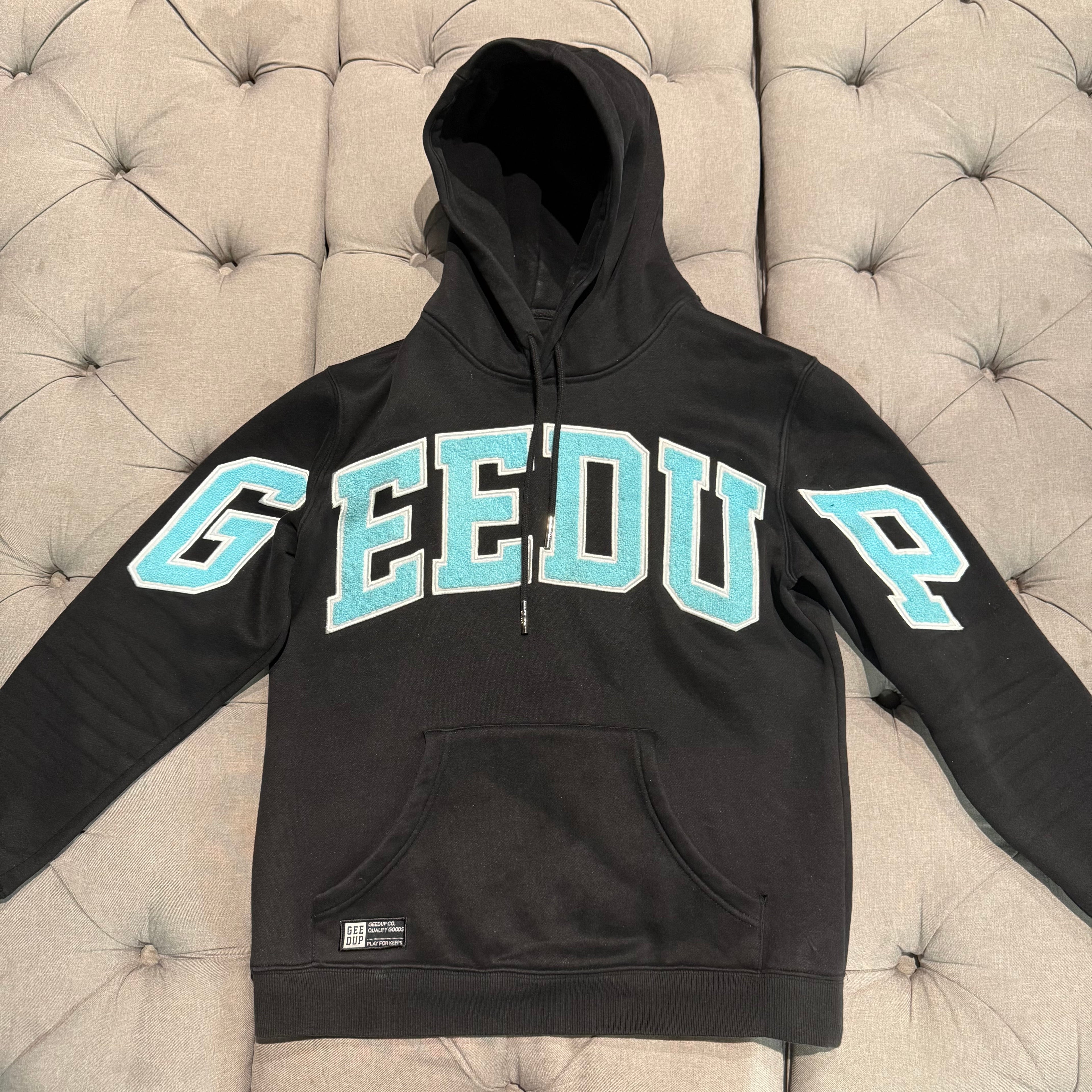 Geedup Team Logo Hoodie 'Black Baby Blue' (Second hand)