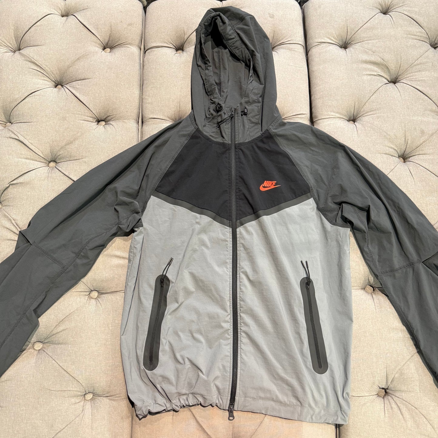 Nike Tech Windrunner Jacket 'Black Grey Orange' (Second hand)