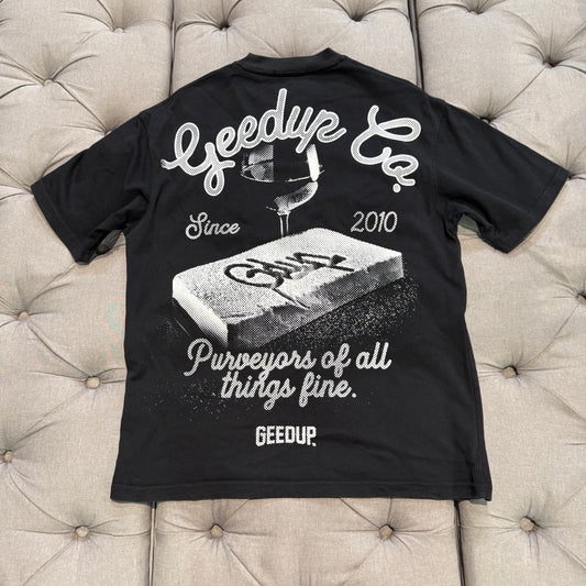 Geedup Purveyours Of All Things Fine T-shirt 'Black White' (Second hand)