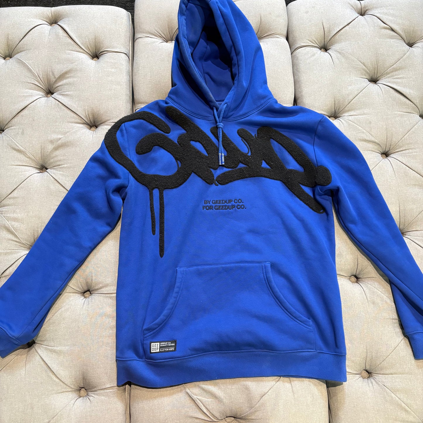 Geedup Handstyle Hoodie 'Blue Black' (Second hand)