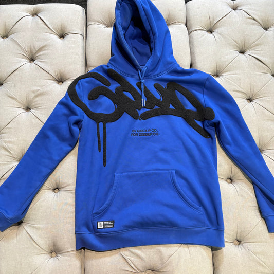 Geedup Handstyle Hoodie 'Blue Black' (Second hand)