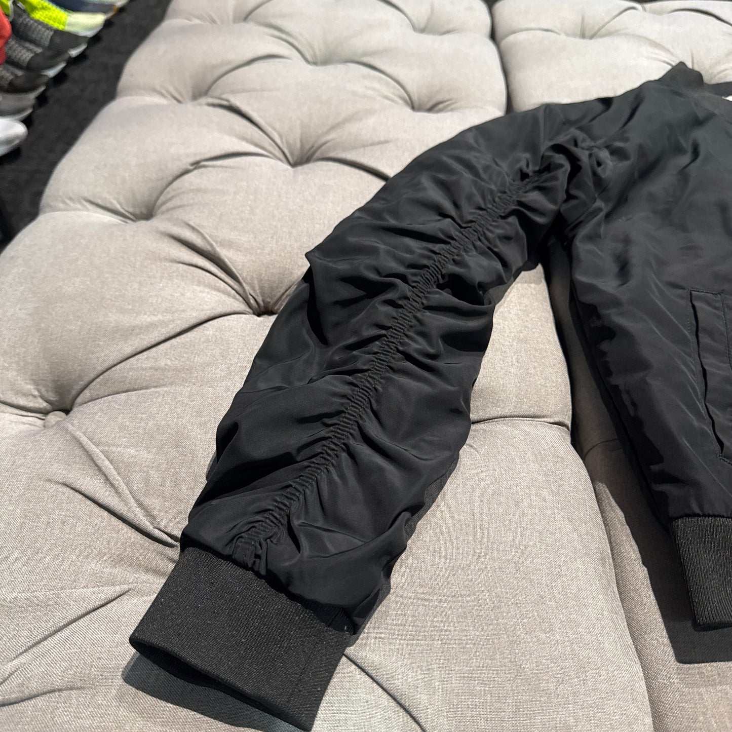 Geedup Garment Co Bomber Jacket Multi Logo 'Black White' (Second hand)