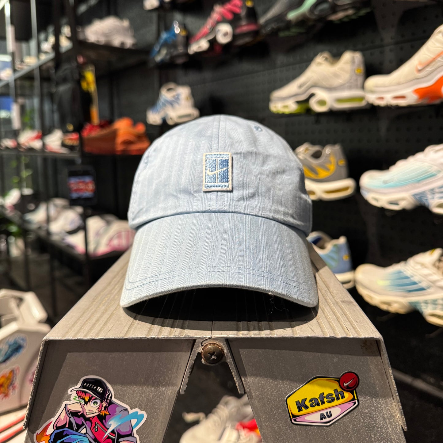 Nike Dri-Fit Box Logo Swoosh 'Divers Blue' Cap (2002) (Brand New)
