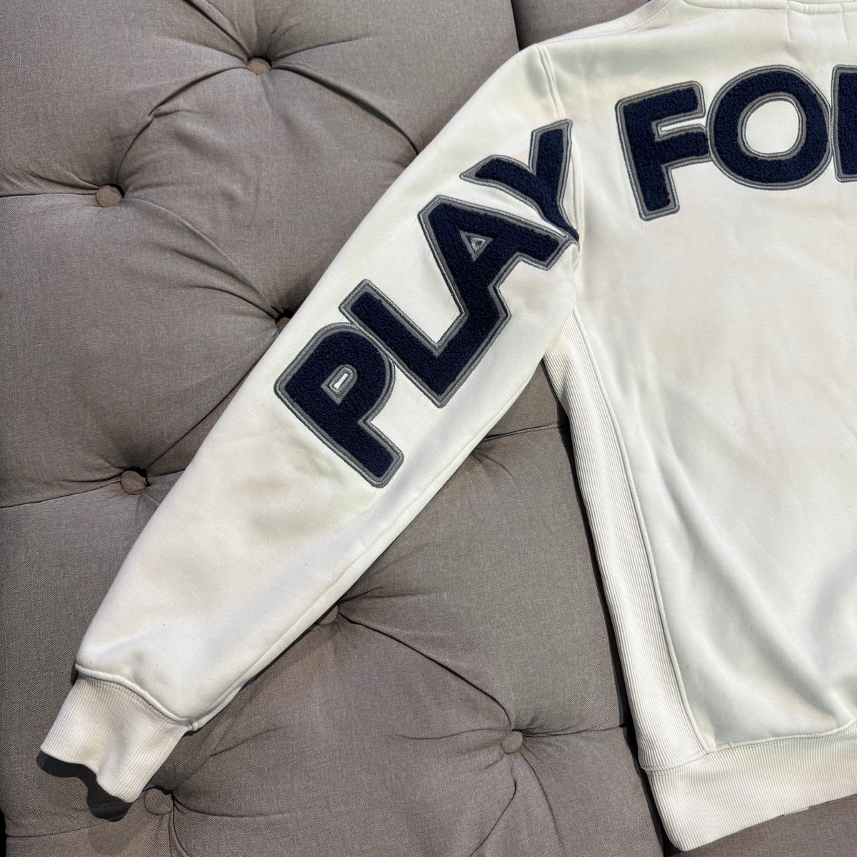 Geedup Play For Keeps Hoodie 'White Navy' (Second hand)
