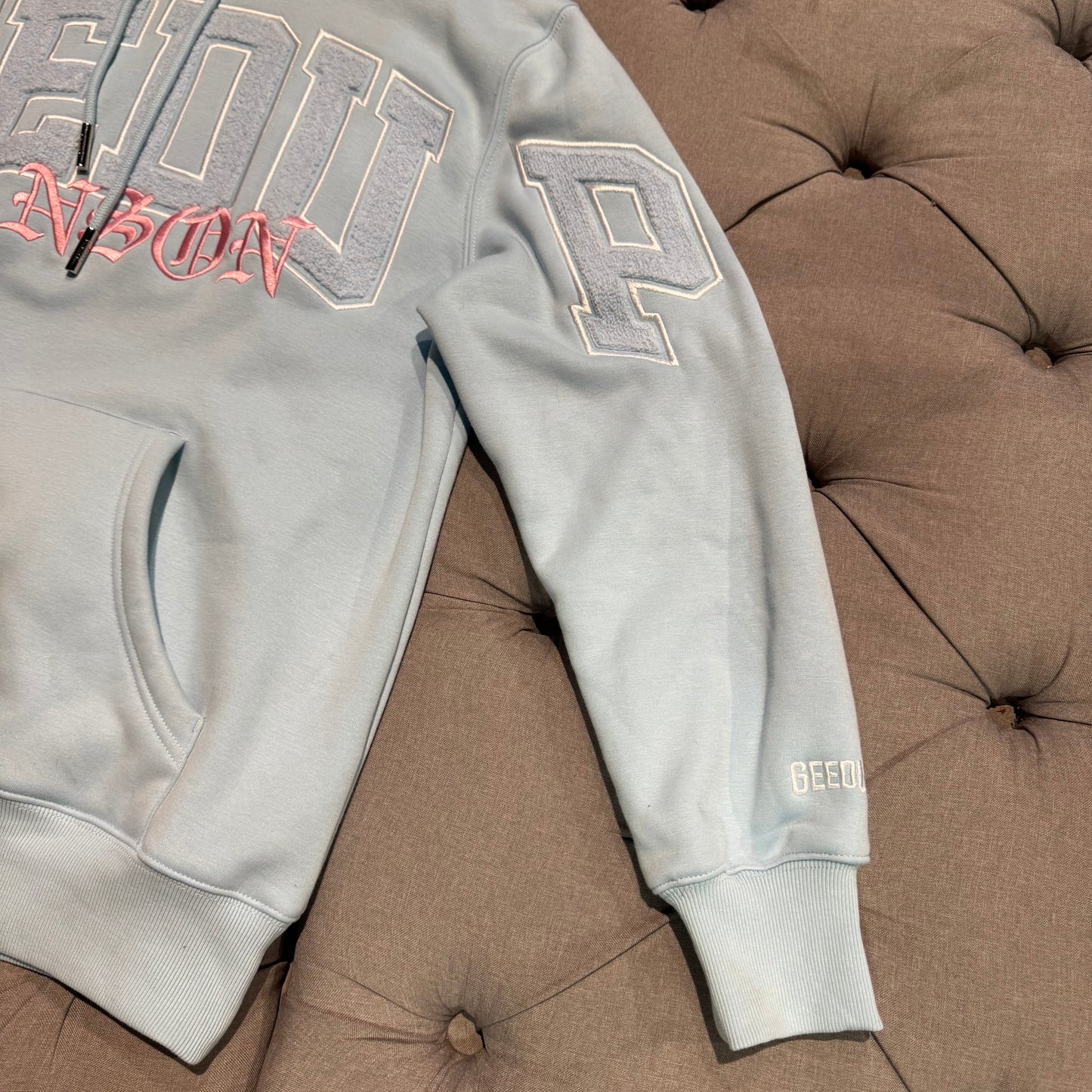 Geedup X Vanson Team Logo Hoodie 'Light Blue' (Second hand)