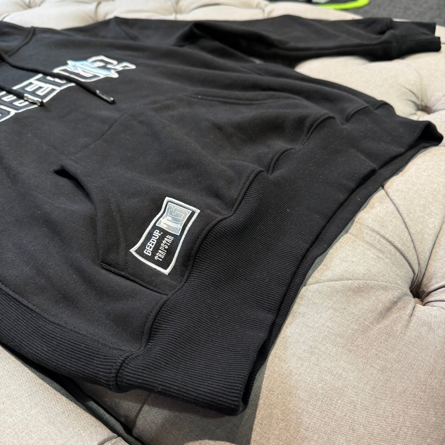 Geedup x Trapstar PFK x Irongate Hoodie 'Black Blue' (Second hand)