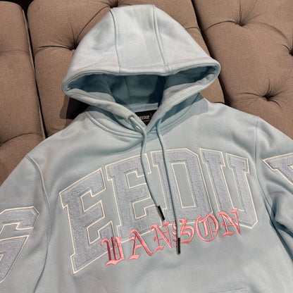 Geedup X Vanson Team Logo Hoodie 'Light Blue' (Second hand)