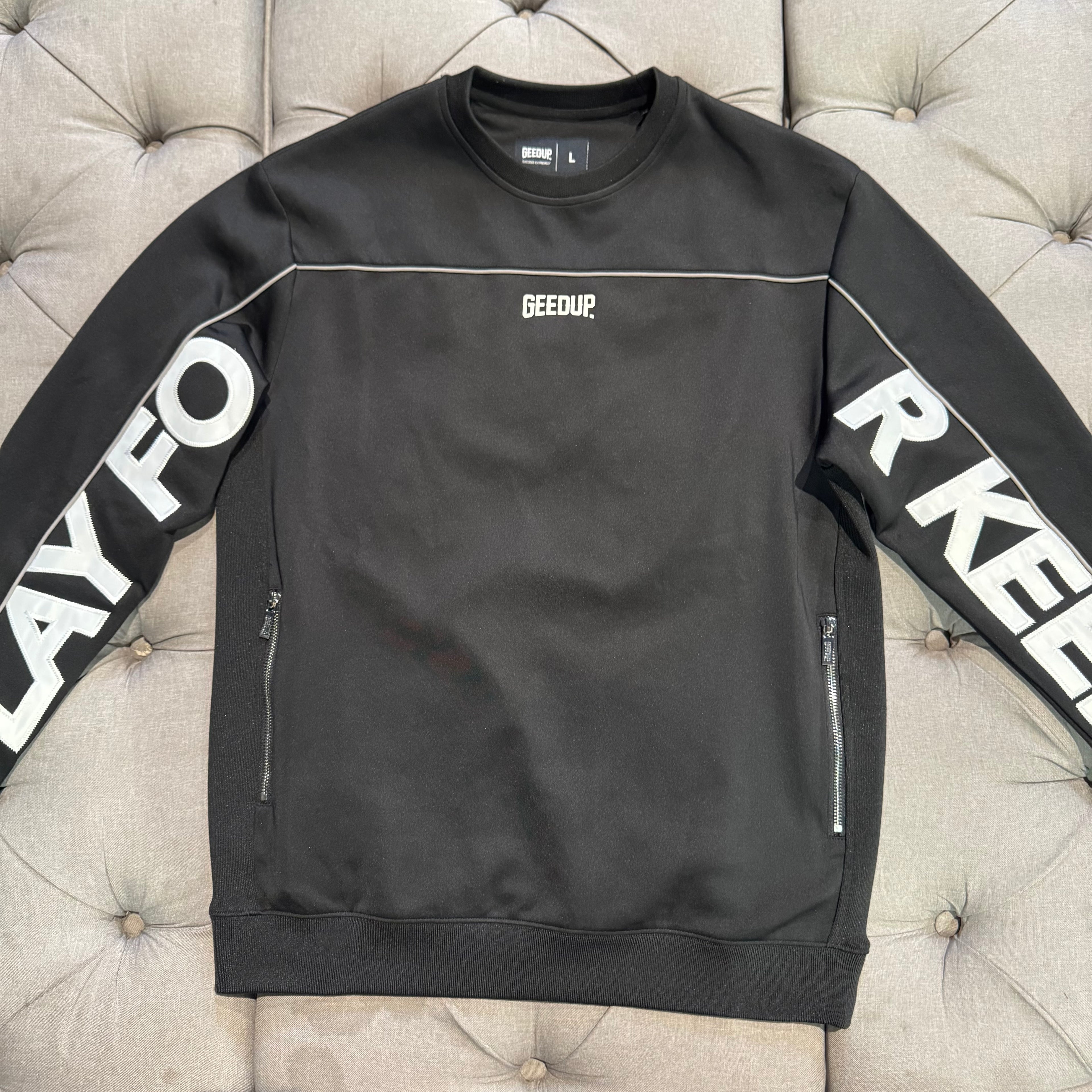 Geedup Play For Keeps Crewneck 'Black White' (Second hand)