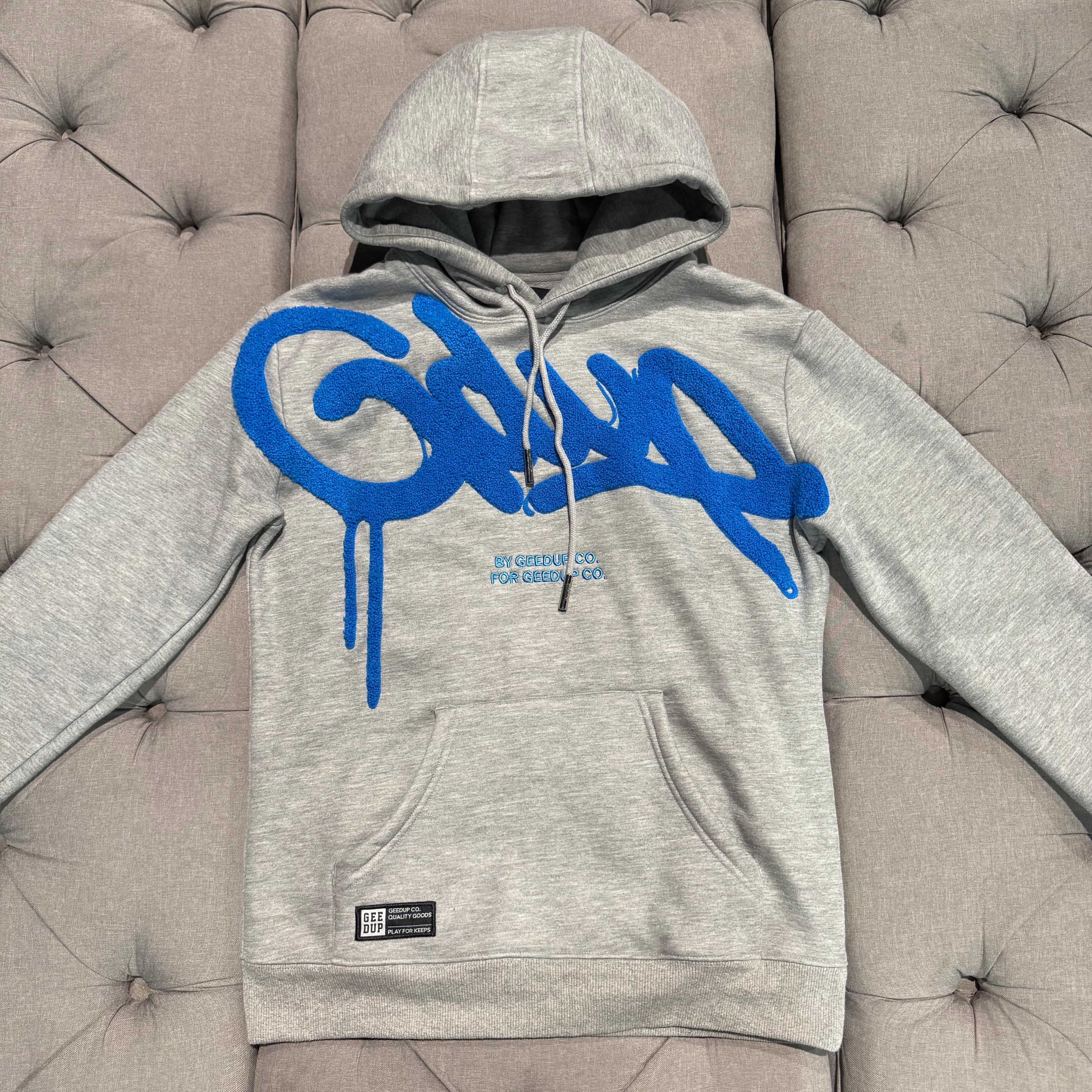 Geedup Handstyle Hoodie 'Grey Blue' (Second hand)