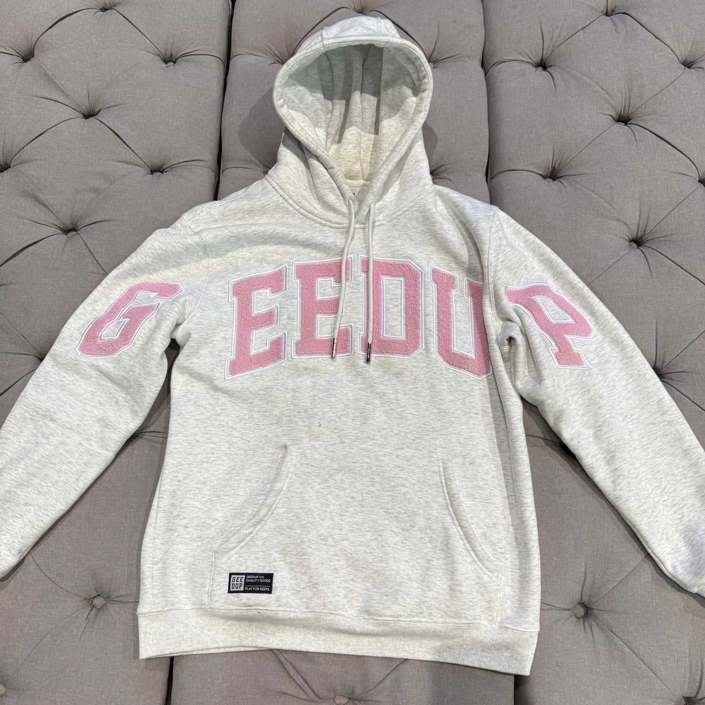 Geedup Team Logo Hoodie 'Marle Grey Pink' (Second hand)